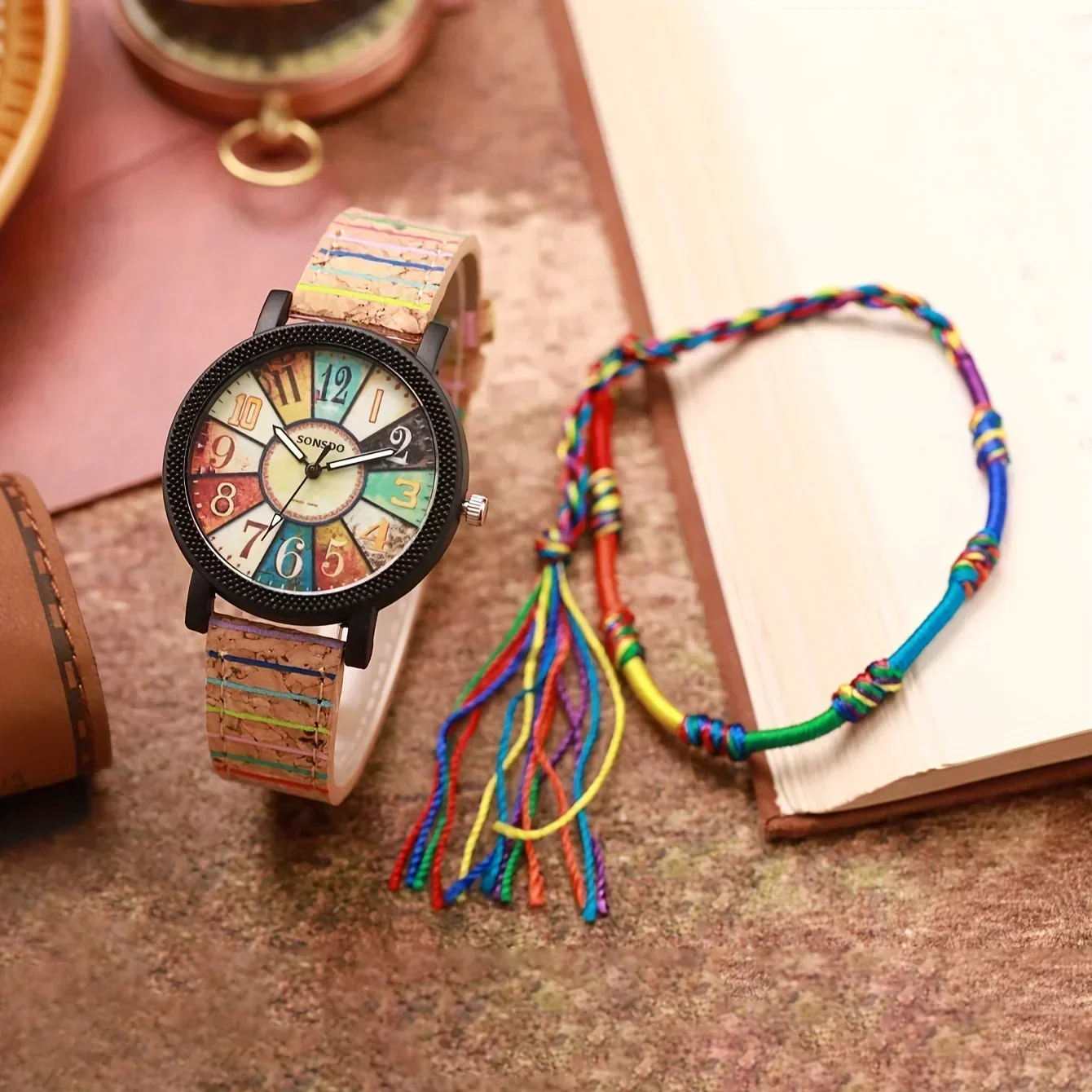 Ethnic Modern Fashion - Montre à quartz pour femme de