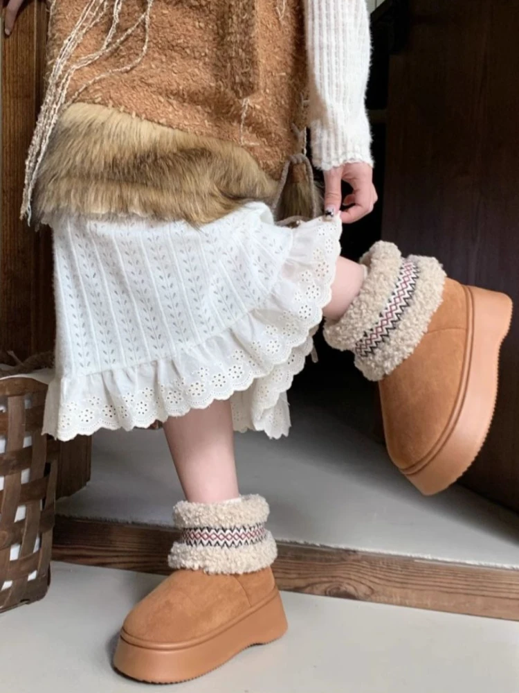 New Ethnic Fashion - Bottes de neige chaudes pour femmes,