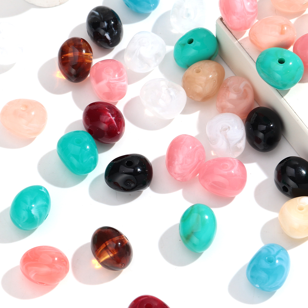 Ethnic Fashion Design - Perles géométriques irrégulières en acrylique colorées