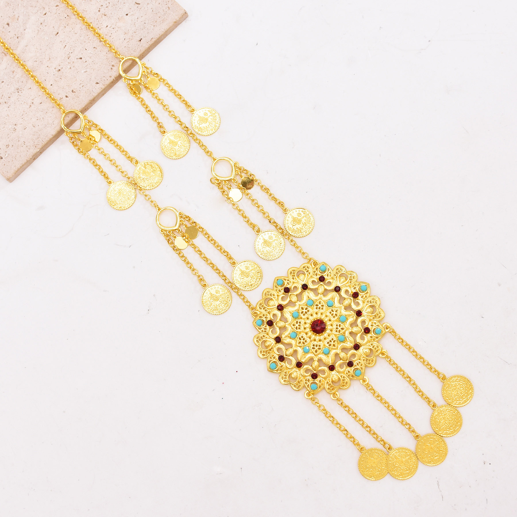 Collier bohème plaqué or avec  - Ethnic Fashion Co In avis et prix
